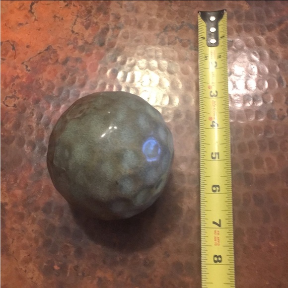 Greenish/Brown Ceramic? Sphere Ball Decor - Picture 4 of 5